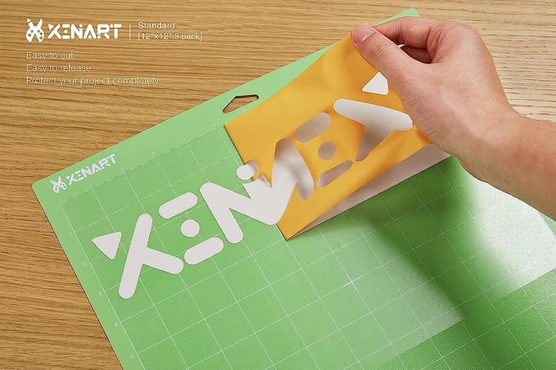 Xinart Cutting Mats for Cricut Maker 3/Explore 3/Maker/Air 2,12x12 inch 3 Mats Standard Adhesive Green Replacement Cut Mat for Cricut Cutting Machines - Image 4